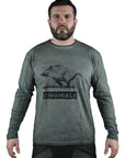 T-Shirt Vient Cingiale Lunga Manica 1762 Verde