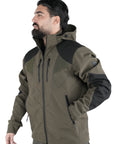 Giacca Masseria Caccia Softshell New 48 Verde/Arancio Fluo