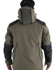 Giacca Masseria Caccia Softshell New 48 Verde/Arancio Fluo