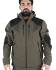 Giacca Masseria Caccia Softshell New 48 Verde/Arancio Fluo