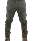Pantalone Masseria Spandex con Rinforzi 94 Verde/Arancio Fluo