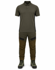 Completo da Caccia Masseria M73New + M75 - Polo + Pantalone Verde/Arancio Fluo