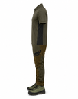 Completo da Caccia Masseria M73New + M75 - Polo + Pantalone Verde/Arancio Fluo