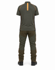 Completo da Caccia Masseria M73New + M75 - Polo + Pantalone Verde/Arancio Fluo