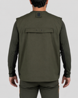 Gilet da Caccia Masseria art 14 Impermeabile Verde/Arancio Fluo