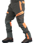Pantalone Masseria SoftShell Cinghiale 57 Verde/Arancio Fluo