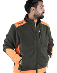 Pile Vient Zip Lunga Con Rinforzi New 11 Verde/Arancio