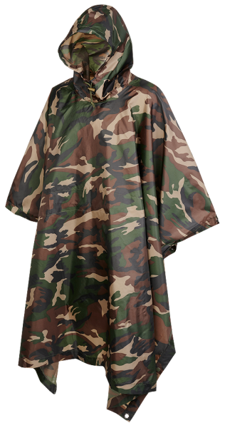 Poncho Brandit Ripstop Nero