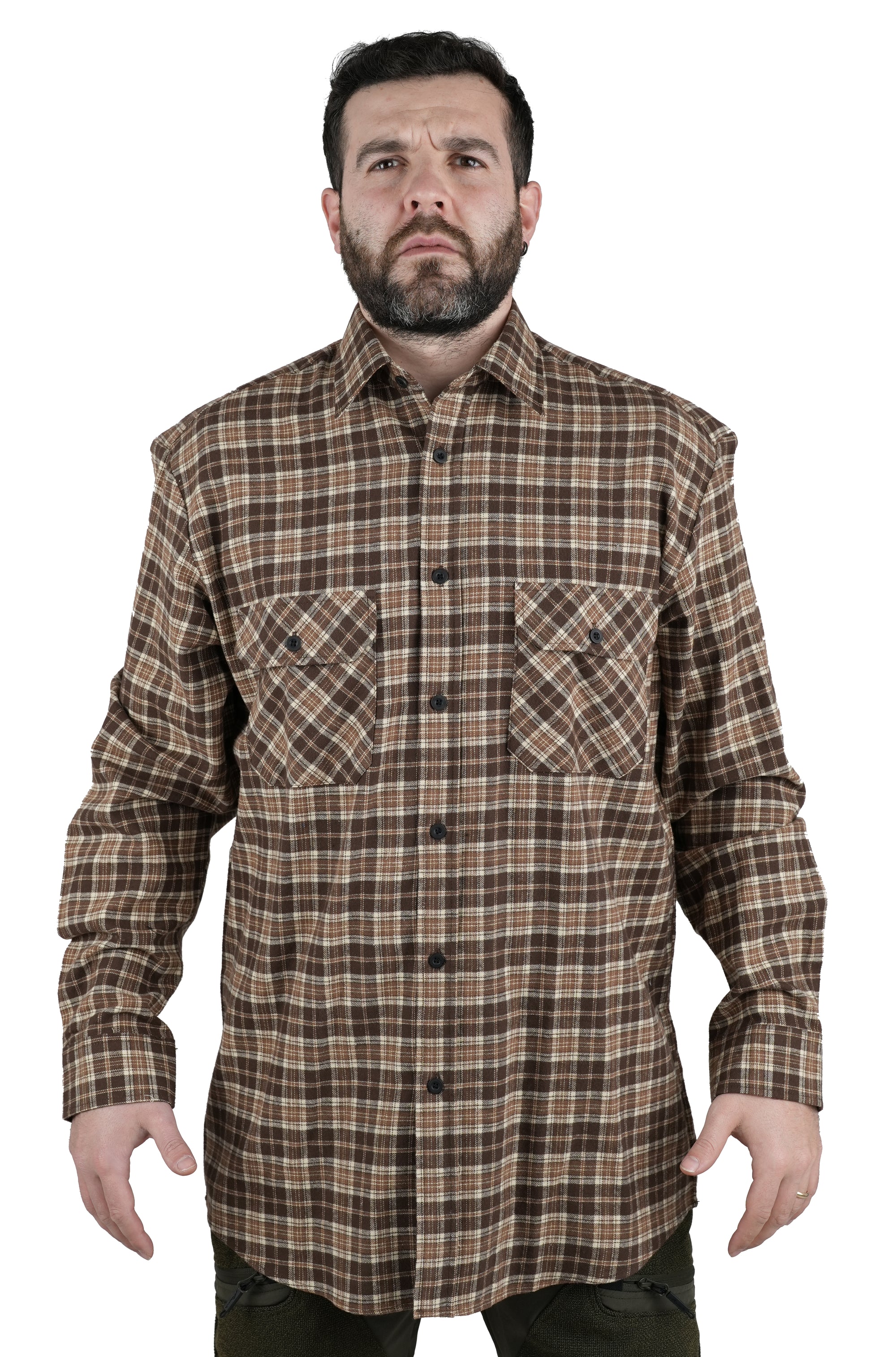 Camicia Masseria Flanella 13 Verde/Nero