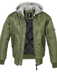 Bomber Brandit MA1 Sweat Hooded Verde B3150