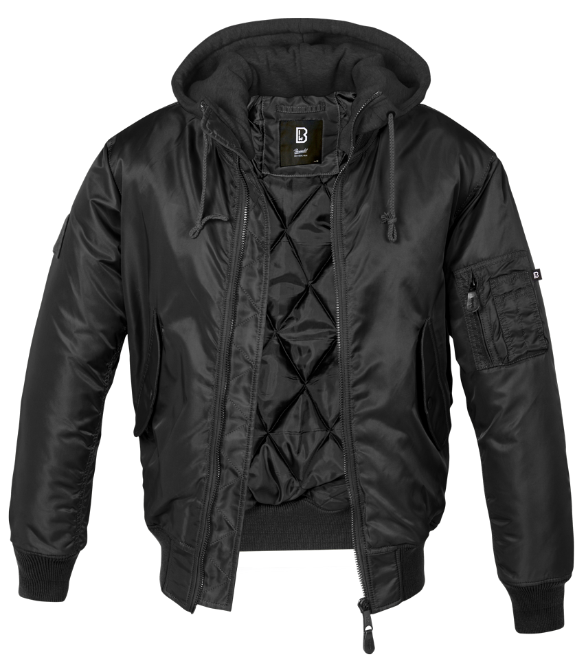 Bomber Brandit MA1 Sweat Hooded Nero B3150