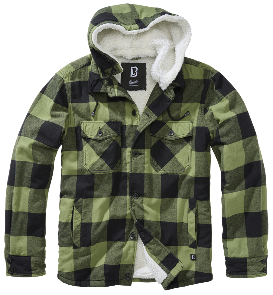 Giacca Brandit Lumber Hooded Verde/Nero B3172