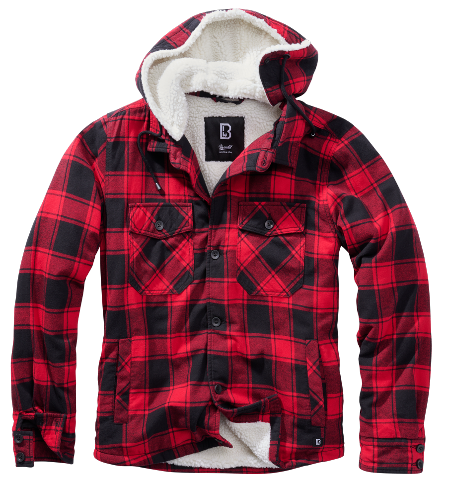 Giacca Brandit Lumber Hooded Rosso/Nero B3172