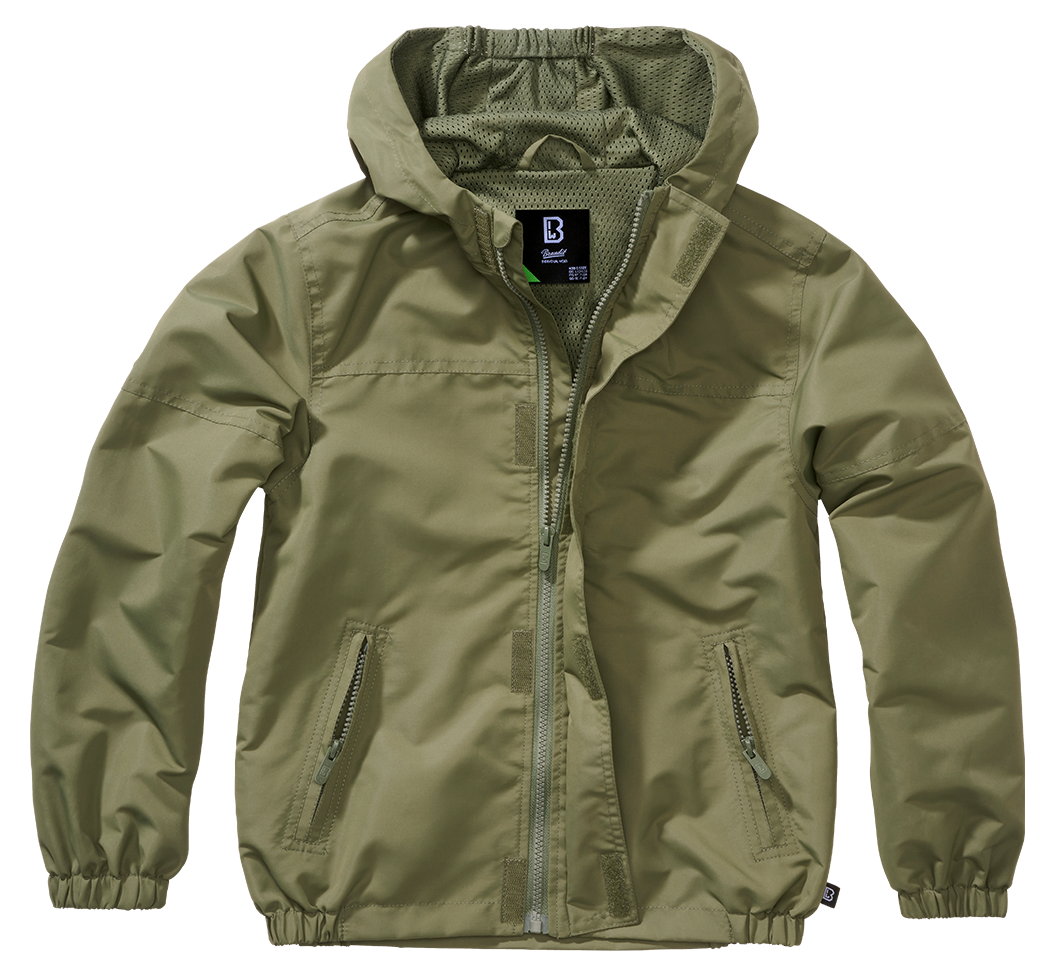 Giacca Estiva Bambino Brandit Windbreaker Verde B6011