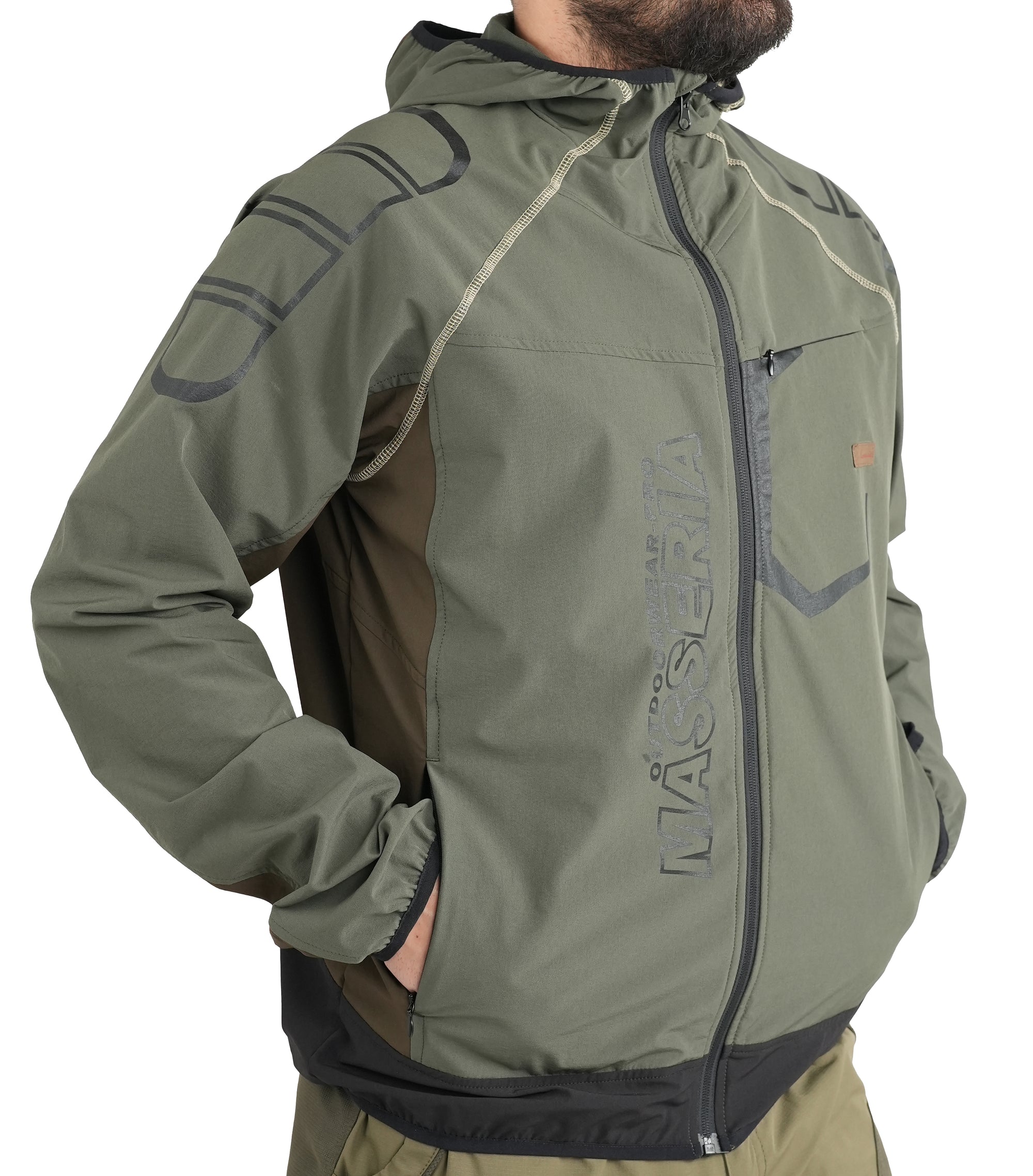 Giacca Masseria Outdoor Trekking 62 Verde/Arancio Fluo