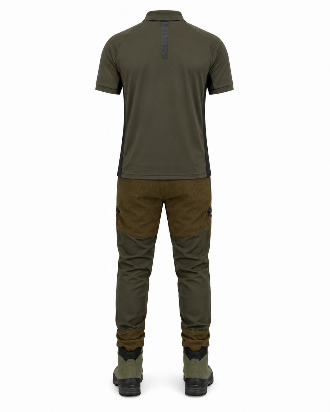 Completo da Caccia Masseria M73New + M75 - Polo + Pantalone Verde/Arancio Fluo