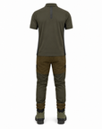 Completo da Caccia Masseria M73New + M75 - Polo + Pantalone Verde/Arancio Fluo