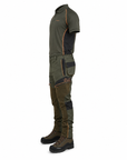 Completo da Caccia Masseria M73New + M75 - Polo + Pantalone Verde/Arancio Fluo