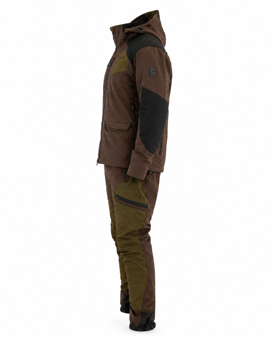 Completo da Caccia Masseria MG48 + M75 Marrone – Giacca 2 in 1 + Pantalone Stretch