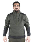 Pile Vient Mezza Zip Con Rinforzo New 12 Verde/Arancio