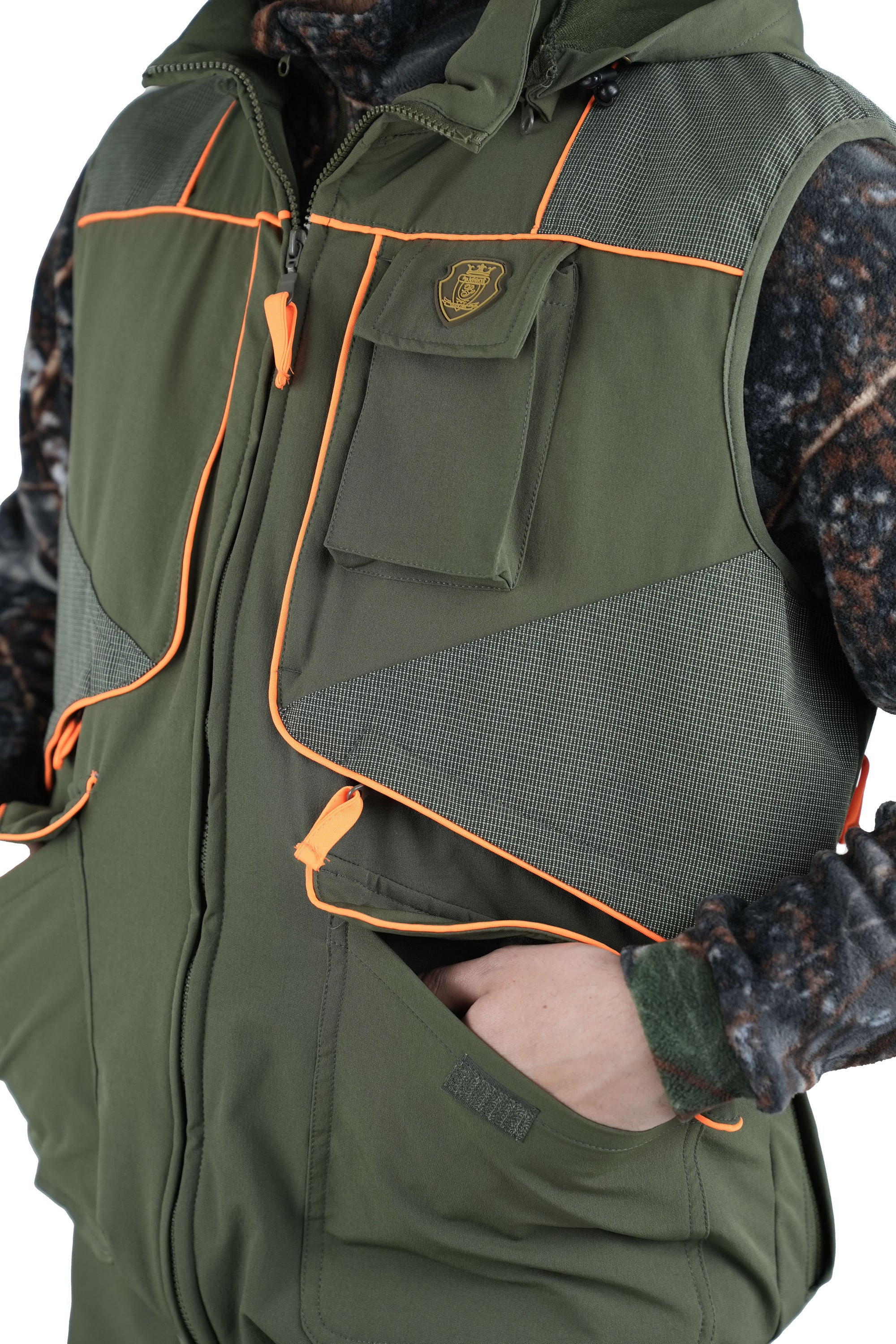 Gilet Vient VT29 Verde/Arancio Fluo