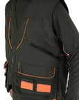 Gilet da Caccia Masseria art 14 Impermeabile Verde/Arancio Fluo