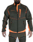 Felpa In Neoprene Masseria Verde/Arancio