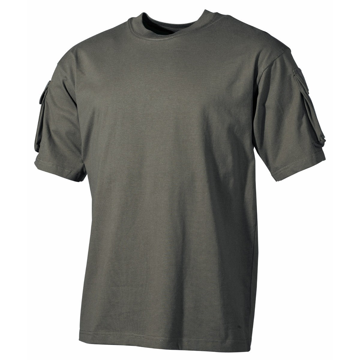 T-Shirt US Mezza Manica Con Tasche Sulle Maniche 00121B Oliva