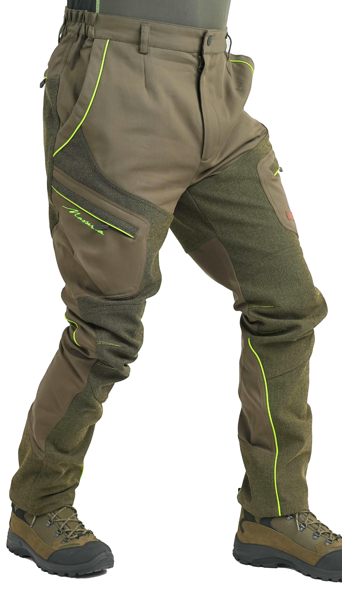 Pantalone Cotone Masseria Stretch 97 Verde Fluo