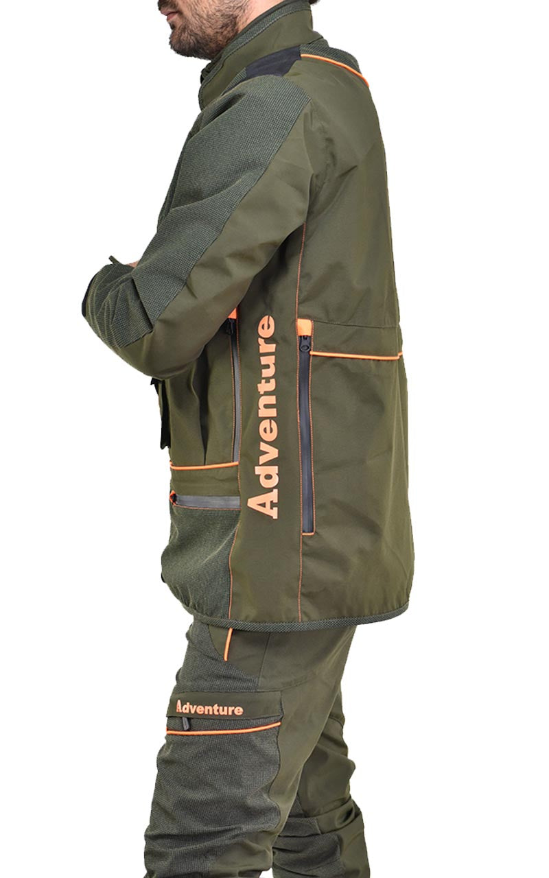Giacca da Caccia Adventure Masseria 79 Rifiniture Arancio/Fluo
